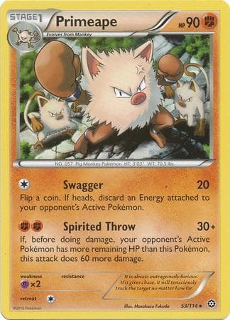 Carta Primeape 53/114 do set Cerco de Vapor — Pokémon TCG | Bynx