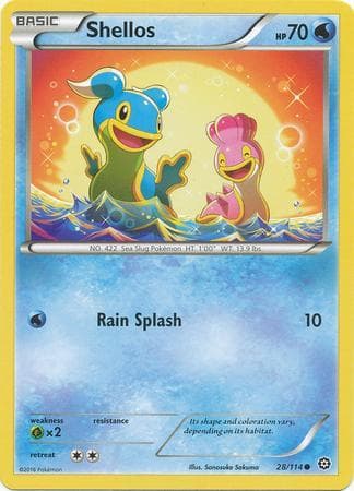 Carta Shellos 28/114 do set Cerco de Vapor — Pokémon TCG | Bynx