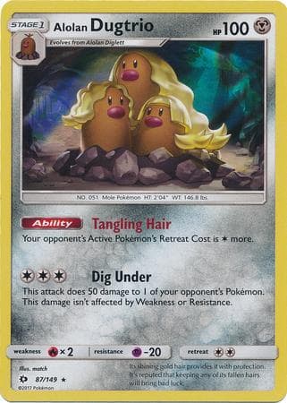 Alolan Dugtrio 87 — Sol e Lua
