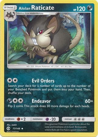 Alolan Raticate 077/149 — Sol e Lua