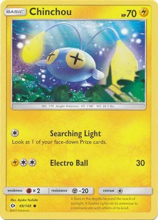 Carta Chinchou 49/149 do set Sol e Lua — Pokémon TCG | Bynx