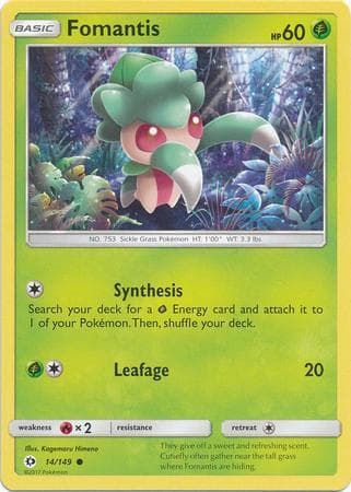 Carta Fomantis 14/149 do set Sol e Lua — Pokémon TCG | Bynx