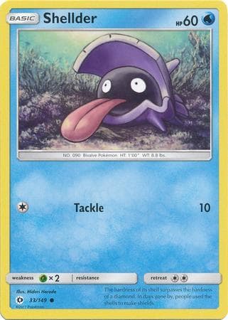 Carta Shellder 33/149 do set Sol e Lua — Pokémon TCG | Bynx