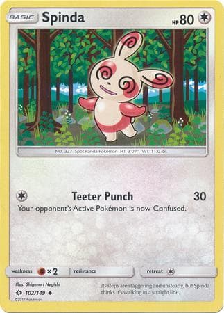 Carta Spinda 102/149 do set Sol e Lua — Pokémon TCG | Bynx