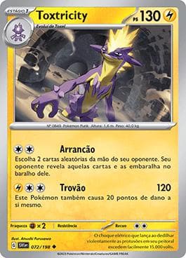 Carta Toxtricity 072/198 do set Escarlate e Violeta — Pokémon TCG | Bynx