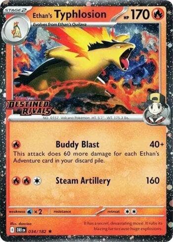 Carta Ethan's Typhlosion (Pre Release) 034b/215 do set Escarlate e Violeta Promos — Pokémon TCG | Bynx