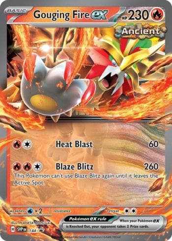 Carta Gouging Fire ex 144/215 do set Escarlate e Violeta Promos — Pokémon TCG | Bynx