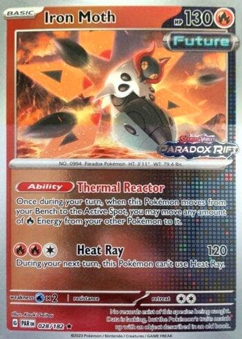 Carta Iron Moth (Paradox Rift Stamped) 028b/215 do set Escarlate e Violeta Promos — Pokémon TCG | Bynx