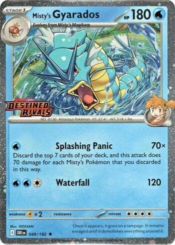 Carta Misty's Gyarados (Pre Release) 049b/215 do set Escarlate e Violeta Promos — Pokémon TCG | Bynx
