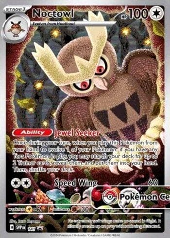 Carta Noctowl (Pokemon Center Exclusive) 141b/215 do set Escarlate e Violeta Promos — Pokémon TCG | Bynx