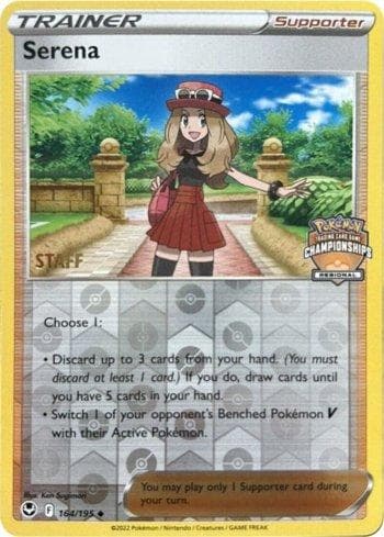 Carta Serena (Regional Championships)(STAFF) 164c/215 do set Escarlate e Violeta Promos — Pokémon TCG | Bynx