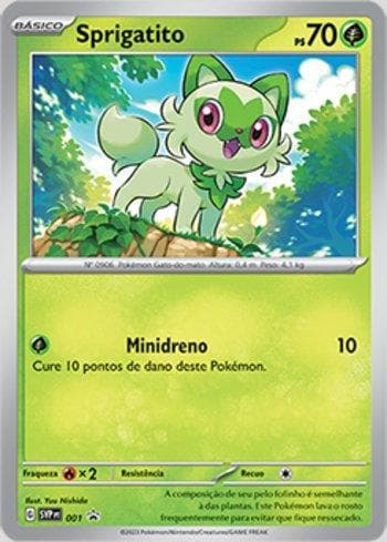 Carta Sprigatito 001/215 do set Escarlate e Violeta Promos — Pokémon TCG | Bynx