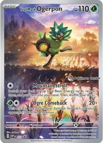 Carta Teal Mask Ogerpon (Pokemon Center Exclusive) 123b/215 do set Escarlate e Violeta Promos — Pokémon TCG | Bynx