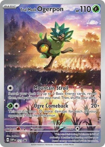 Carta Teal Mask Ogerpon 123/215 do set Escarlate e Violeta Promos — Pokémon TCG | Bynx