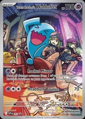 Team Rocket's Wobbuffet 203/215 — Escarlate e Violeta Promos