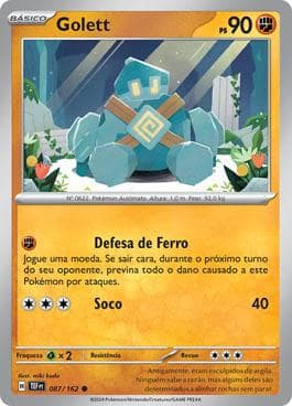 Carta Golett 087/162 do set Forças Temporais — Pokémon TCG | Bynx