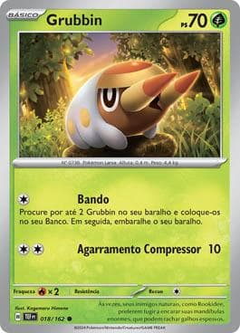 Carta Grubbin 018/162 do set Forças Temporais — Pokémon TCG | Bynx