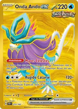 Carta Walking Wake ex 215/162 do set Forças Temporais — Pokémon TCG | Bynx