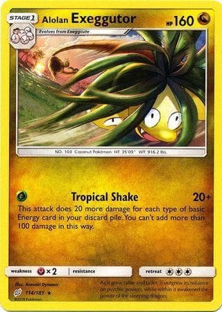 Carta Alolan Exeggutor 114/181 do set União de Aliados — Pokémon TCG | Bynx