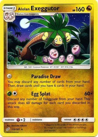 Carta Alolan Exeggutor 115/181 do set União de Aliados — Pokémon TCG | Bynx