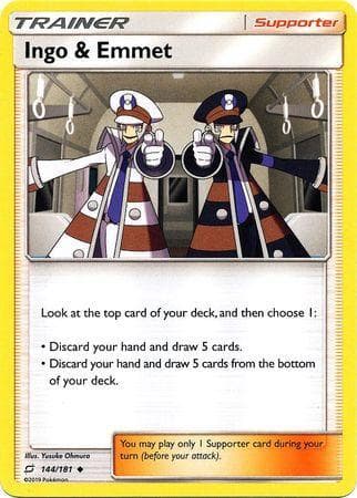 Carta Ingo & Emmet 144/181 do set União de Aliados — Pokémon TCG | Bynx