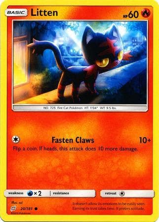 Carta Litten 20/181 do set União de Aliados — Pokémon TCG | Bynx