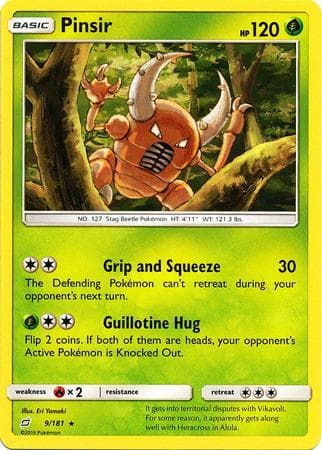 Carta Pinsir 9/181 do set União de Aliados — Pokémon TCG | Bynx