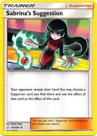 Carta Sabrina's Suggestion 154/181 do set União de Aliados — Pokémon TCG | Bynx