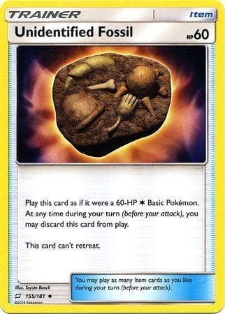 Carta Unidentified Fossil 155/181 do set União de Aliados — Pokémon TCG | Bynx