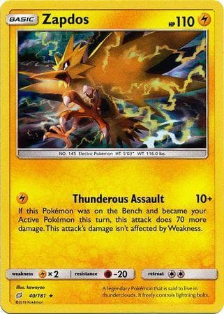 Carta Zapdos 40/181 do set União de Aliados — Pokémon TCG | Bynx