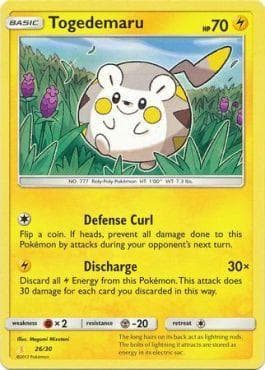 Carta Togedemaru 26/30 do set Sun & Moon Trainer Kit - Alolan Raichu — Pokémon TCG | Bynx