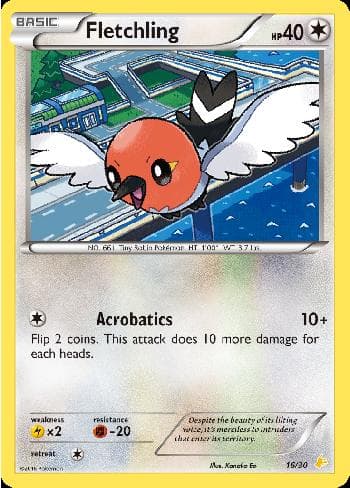 Fletchling 16/30 — XY Trainer Kit - Pikachu Libre