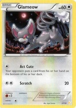 Glameow 027/30 — XY Trainer Kit - Pikachu Libre