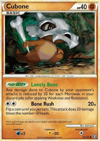 Carta Cubone 60/102 do set Triunfante — Pokémon TCG | Bynx