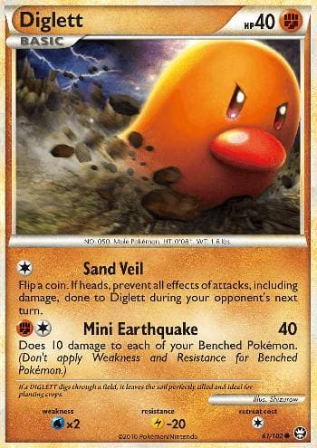 Carta Diglett 61/102 do set Triunfante — Pokémon TCG | Bynx