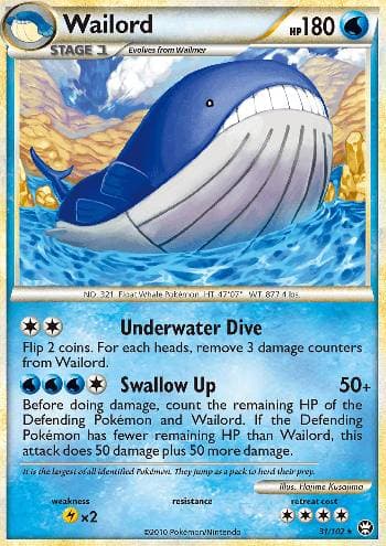 Carta Wailord 31/102 do set Triunfante — Pokémon TCG | Bynx