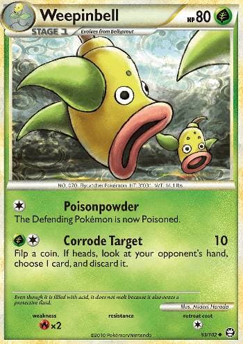 Carta Weepinbell 53/102 do set Triunfante — Pokémon TCG | Bynx