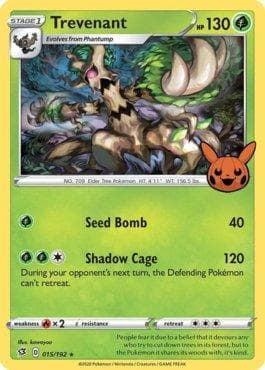 Carta Trevenant 015/30 do set Trick or Trade BOOster 2022 — Pokémon TCG | Bynx