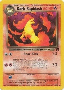 Carta Dark Rapidash 44/82 do set Team Rocket — Pokémon TCG | Bynx