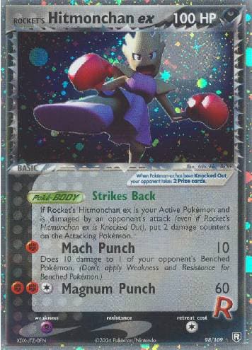 Rocket's Hitmonchan ex 098/109 — Team Rocket Returns