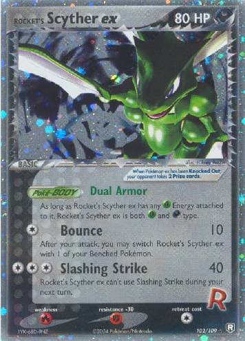 Carta Rocket's Scyther ex 102/109 do set Team Rocket Returns — Pokémon TCG | Bynx