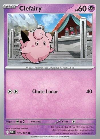 Carta Clefairy 078/167 do set Máscaras do Crepúsculo — Pokémon TCG | Bynx