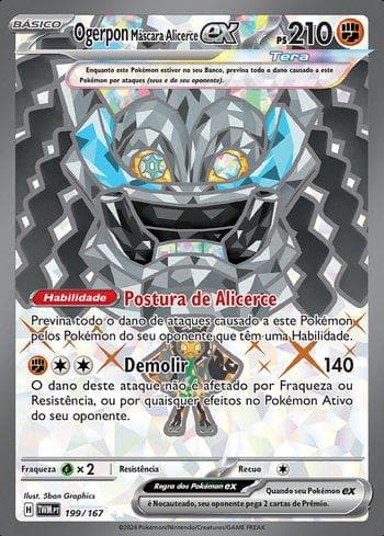 Carta Cornerstone Mask Ogerpon ex 199/167 do set Máscaras do Crepúsculo — Pokémon TCG | Bynx