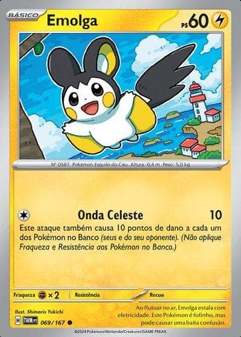 Carta Emolga 069/167 do set Máscaras do Crepúsculo — Pokémon TCG | Bynx