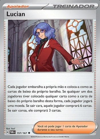 Carta Lucian 157/167 do set Máscaras do Crepúsculo — Pokémon TCG | Bynx