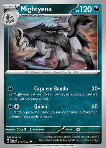 Carta Mightyena 114/167 do set Máscaras do Crepúsculo — Pokémon TCG | Bynx