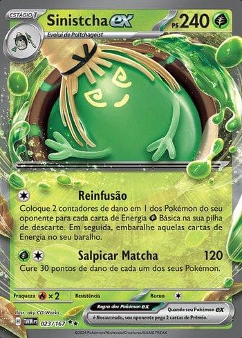Carta Sinistcha ex 023/167 do set Máscaras do Crepúsculo — Pokémon TCG | Bynx
