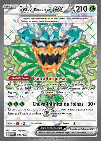 Carta Teal Mask Ogerpon ex 190/167 do set Máscaras do Crepúsculo — Pokémon TCG | Bynx