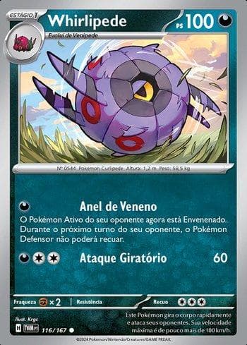 Carta Whirlipede 116/167 do set Máscaras do Crepúsculo — Pokémon TCG | Bynx