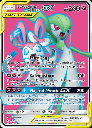 Carta Gardevoir & Sylveon-GX 204/214 do set Elos Inquebráveis — Pokémon TCG | Bynx